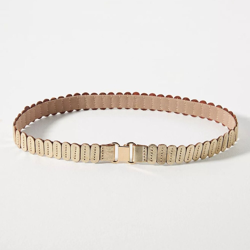 Anthropologie • Tabitha Stretch Belt, Pearl, M